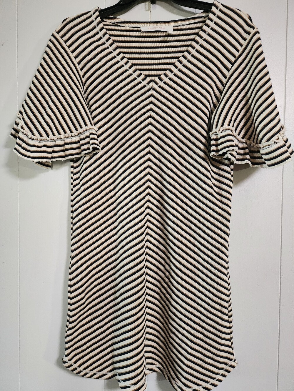 See by Chloé Short Sleeve Chevon Striped Dress, Size Small, EUC